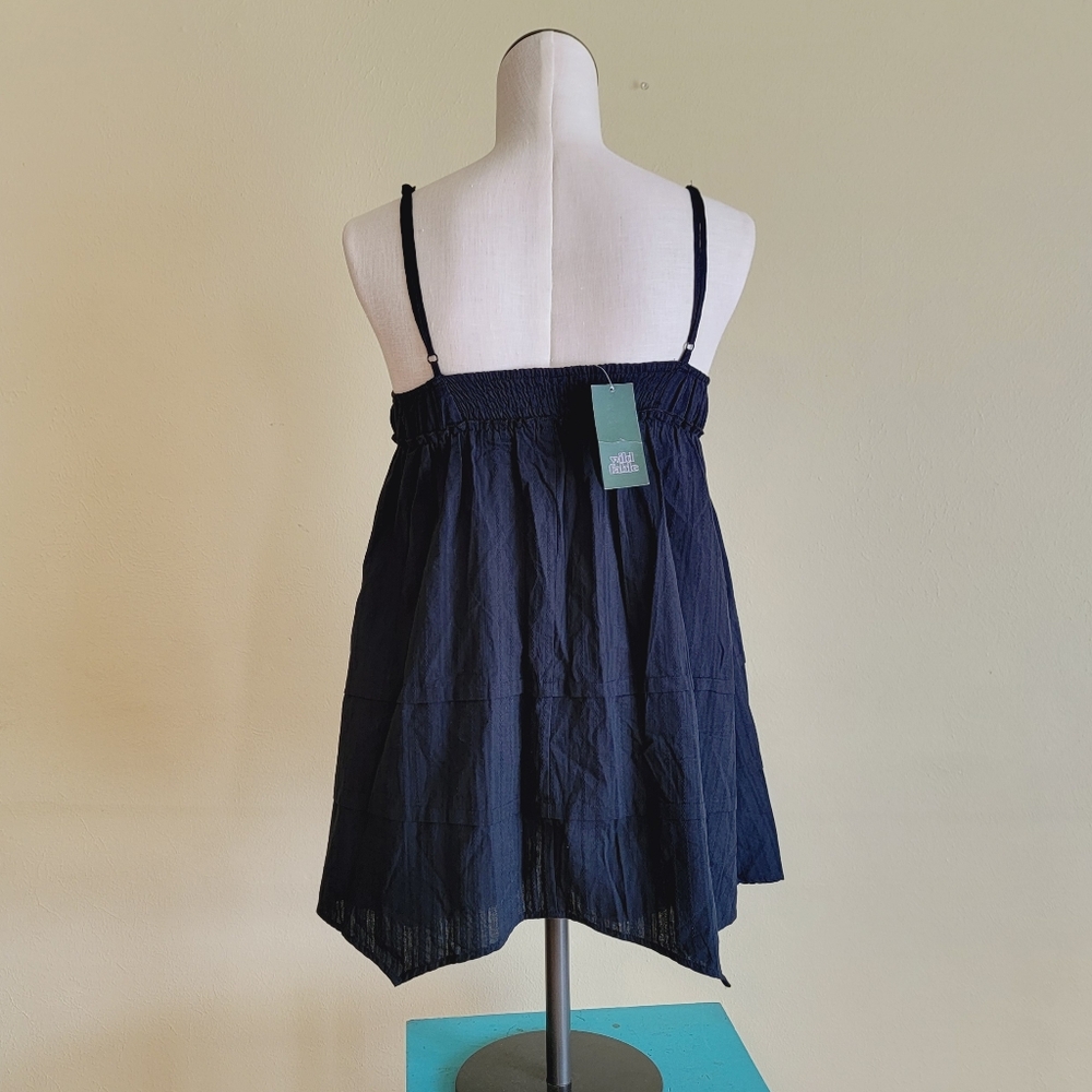 Wild Fable | Babydoll Dress | Black 100% Cotton - Picture 7 of 9